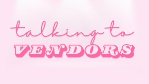 How to talk to vendors